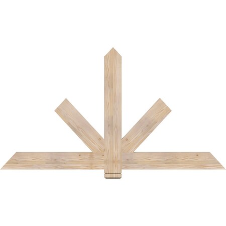 Ekena Millwork Kennewick Smooth Timber Gable Bracket, Douglas Fir, 72"W x 39"H x 1 1/2"D x 5 1/2"F, 13/12 Pitch GBW072X39X0206KEN00SDF